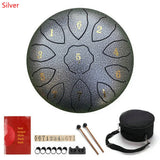Tune Percussion Musical Instrument 8 Inch Steel Tongue Drum For Beginner Tune Hand Drum Pad Sticks Carrying Bag Percussion