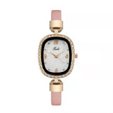 Fashion Belt Marbling Rhinestone Women's Quartz Watch Bracelet Set