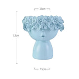 Resin Sculpture Fairy Vase Flower Pot Modern Home Desktop Storage Crafts Decor Abstract Wreath Holder
