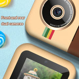 Print 1500mAh Instant Printing Camera HD Video Recording with Thermal Photo Paper Boys Girls Birthday Gift