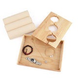 Wood 3 Tier Bracelet Watch Stand Holder Jewelry Showcase Display Storage Necklace Bangle Organizer White