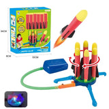 New Foot-stepping Small Outdoor Luminous Ejection Flying Flash Launch Rocket Children's Interactive Toys