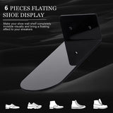 6 Pack Floating Shees,Black Acrylic Wall Mounted Shoe Shees,for Display Collectible Shoe&Sneaker