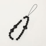 Mobile Grip Beaded Phone Hanging Chain Wrist Strap Set Women Universal Cell for Girls