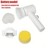 1pc Electric Magic Brush, Spin Scrubber, Electric Cleaning Brush 5-in-1 Handheld Kitchen Cleaner