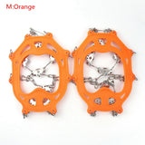 19 Teeth Chain Snowshoes Covers Silicone Non-Slip Shoe Cover Crampons Snow Climbing Rock Standing Snow Claws