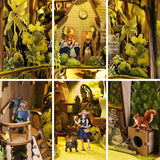 DIY Book Nook Kit - DIY Dollhouse Booknook Kit for Bookshelf Insert Decor Alley. Bookends Model Build Creativity Kit (Magic Pht).