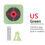 Wall mounted music with IR remote control FM portable Bluetooth speaker stereo 3.5mm CD player LED screen
