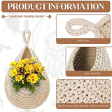 Fruit Baskets Kitchen - 3Pack Boho Wall Hanging Basket With 6Pcs Hooks For Fruits Vegetable Potato Storage