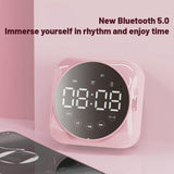 Wireless Bluetooth Speaker FM Radio Sound Desktop Alarm Clock Music Player With LED Display Support TF Card