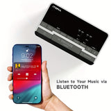 1PC FM & DAB Radio Alarm Clock With USB Charging Port, Bluetooth Stereo Speaker, Headphone Jack, Dual Alarm, Snooze, Dimmable LCD Display