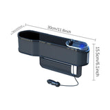 3 In1 Storage Box Reusable Divider Crevice Pockets Car Seat Plug Strip Gaps Filler Support Wireless Charger For Phone