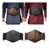 Faux Leather Armors Belt Knight Corsets Belt Embossed Viking Leather Wide Belt NEW