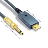 USB Electric Accessories Audio Connector Cord Adapter 6.35mm Guitar Cable Interface
