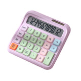 Desktop Calculator 12 Digit Large LCD Display Big Button Calculators Solar Power and Battery Operated Suitable for Office