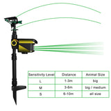 Garden Sprayer Automatic Sprinkler Adjustable Deterrent Activated Animal Repeller Solar Powered 360 Degree