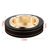 150x120x40MM Oval Ashtray Leather Metal Ashtray Creative Ashtray Cigar Ashtray