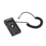 Andoer Blackmagic Cinema Camera BMPCC 4K Power Supply Mount Plate Adapter with Spring Cable for Sony NP-F970 F750 F550 Battery