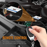 DaierTek Disconnect 12V with Led Voltmeter Control Cut Off Anti-Theft Remote Battery Kill Switch