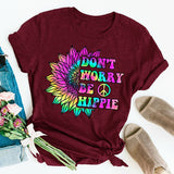 Women's Amazon Sunflower Pattern Printed Short-sleeved T-shirt Women's Top