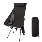 WESTTUNE Portable Folding Camping with Headrest Lightweight Tourist Chairs Aluminum Alloy Fishing Chair Outdoor Furniture