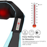 Household car U-shaped electric acupressure back shoulder full body infrared heating kneading 4D massager massage shawl