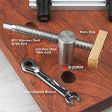 Woodworking Adjustable Desktop Clip with 4Pc 20mm Dog Holes Stop,Clip Clamp Fixture Vise Benches Joinery Carpenter Tools