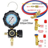 R134A Air Conditioner Low and High Pressure Gauge for R410A R22 R404A A/C Diagnostic Refrigerant Charging Tool