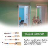 Chalk & Wax Paint Brush for Furniture - DIY Painting and Waxing Tool,Milk Paint,Stencils,Natural Bristles (4Pcs)