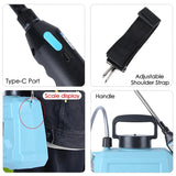 5L/8L Electric Watering Can Shoulder Sprayer - Automatic Garden Plant Mister Sprinkler. Type-C Charging. Household Irrigation Tool