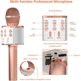 Karaoke Microphone for Kids Singing,5 in 1 Wireless Bluetooth Portable Handheld Mic Speaker hine Player Recorder Home Gifts