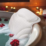 With Mesh Cupsbathtub Accessories Breathable - Non-slip 6 Suction Cushion Pillow Bath Spa Air Tub