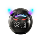 Wireless Bluetooth Speakers Cool Little Devil Look Mini Desktop Subwoofer Portable Radio Stereo Sound Speaker With LED Time Display