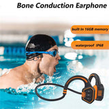 Bone Conduction Headphones Bluetooth 5. 1 Wireless Earphone 16GB Stereo Music Headset IP68 Waterproof Swimming Earbuds