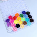 24000pcs/box 3mm Multicolor 24 Grid Color Flatback Resin Jelly Beads With Tools Diy Face Eyes Art Jewelry Accessories