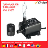 Decdeal USB DC5V 4.8W Ultra-quiet Mini Brushless Water Pump Waterproof Submersible Fountain Aquarium 300L/H Lift 300cm
