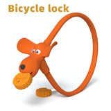 Biscuit Puppy Basket Chain Rubber Safety Personality Anti-Theft Cartoon Cute Bike Lock Bicycle Accessories