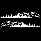 2PCS Mountain Forest For Truck Window Bumper Auto Door Decals Laptop Kayak Vinyl Decoration Car Body Sticker