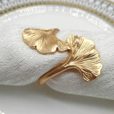 Ginkgo Leaf Rings,Metal Napkin Holders For Wedding Party And Daily Use,Complement To Your Dinner Table Decor