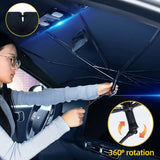 Car Window Sunshade - Sunblock and Sun Shield. Windshield Cover for Inside Car Front Board.