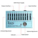 IRIN Mini 10-Band EQ Effect Pedal for Guitar & Bass - True Bypass, Aluminum Alloy Body - 2024 Musician's Essential