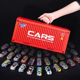 48PCS Container Simulation Model Finale Alloy Inertia Pull Back Mini Boy Engineering Car Set Toy Birthday Gift