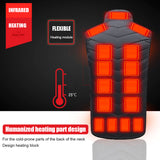 21 Heating Zones Heated Men Women USB Powered 3 Gear Temperature Control Winter Warm Vest for Outdoor Hiking Camping