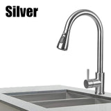 Mixer Tap Kitchen Faucet Smart Touch Sensor Faucets Kitchen Sink Hot Cold Taps 360 Degree Rotation Stainless Steel