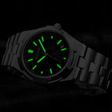 PINTIME Men's Watches Stainless Steel Strap Fashion Quartz Wristwatch Calendar Luminous Waterproof 3br Casuals Reloj Hombre Gift
