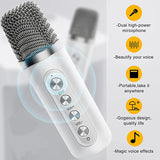 Karaoke Machine, Portable Bluetooth PA System With 2 Wireless Microphones, Family Gathering, Meeting, Picnic