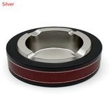 150x120x40MM Oval Ashtray Leather Metal Ashtray Creative Ashtray Cigar Ashtray