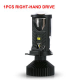 Y6D H4 LED Headlight Projector Lens with Fan Cooling 90W Automobile Hi Lo Beam Bulb 12V 6000K RHD LHD