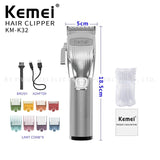 Kemei electric rechargeable hair clipper with diamond KM-K32S fast charging and long time using professional salon hair trimmer
