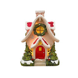 Glowing Cabin House with Led Lights Story Village Houses Festival Ornament Christmas Atmospheres Decor Props